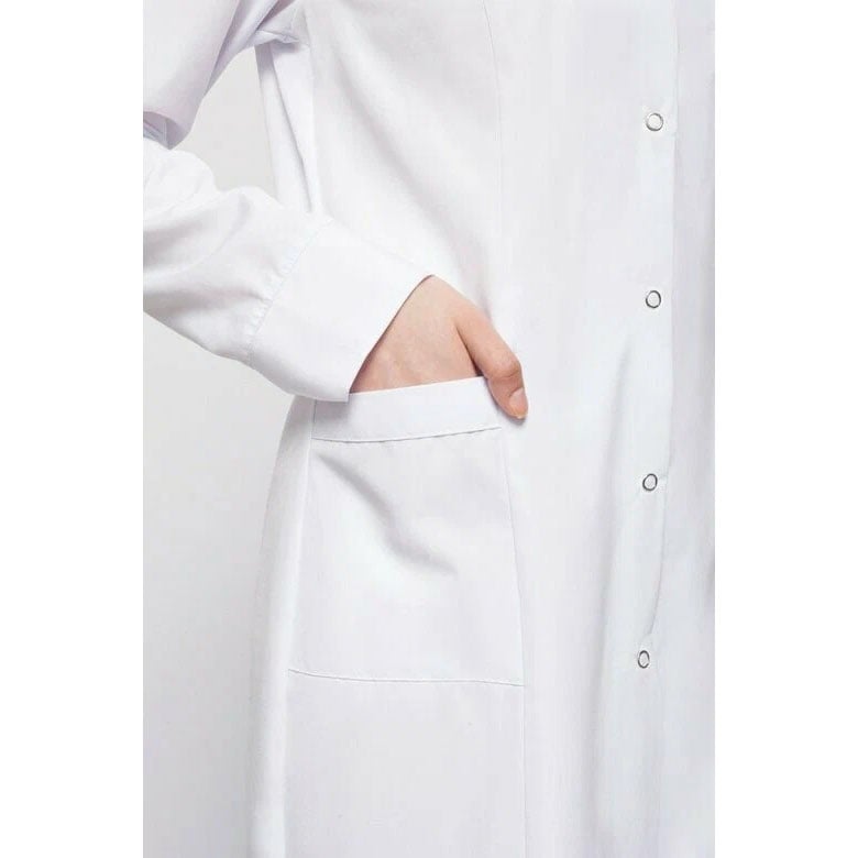 Blouse Blanche Longue pour Femme Col tailleur / OPTIMIUM PRO