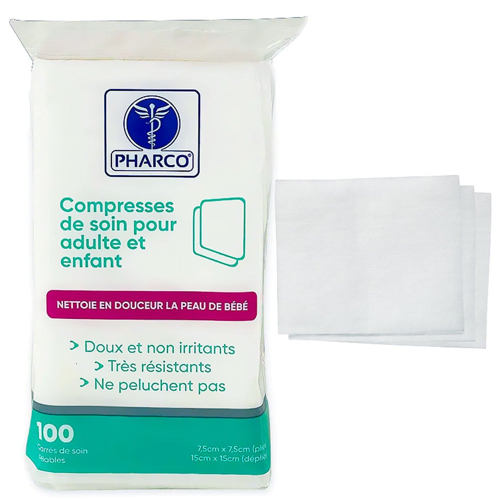 Compresse de coton carrée / PHARCO