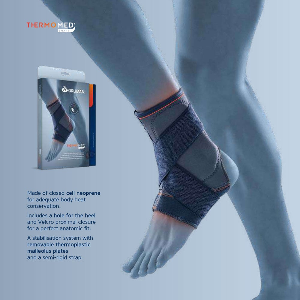 Chevillère avec plaque de thermoplastic et sangle Thermomed smart / Orliman Sport