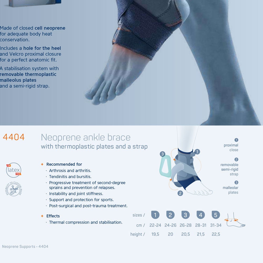 Chevillère avec plaque de thermoplastic et sangle Thermomed smart / Orliman Sport